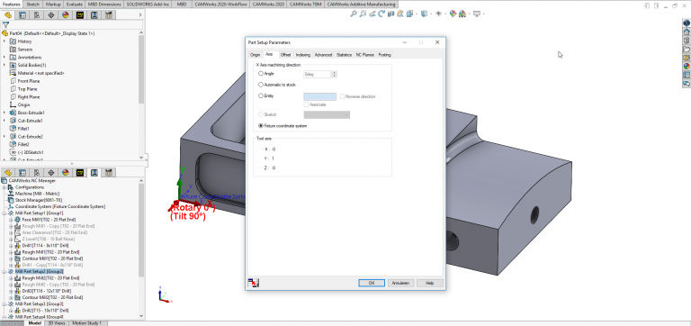 what is cam works coordinate system